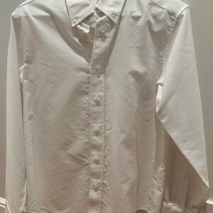 Lands' End Boys White Dress Shirt Button-Down